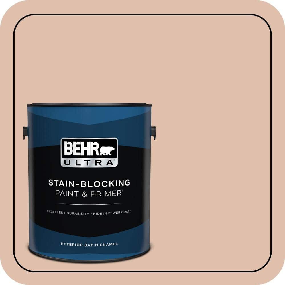 BEHR ULTRA 1 gal. #S200-2 Cinnamon Tea Satin Enamel Exterior Paint & Primer
