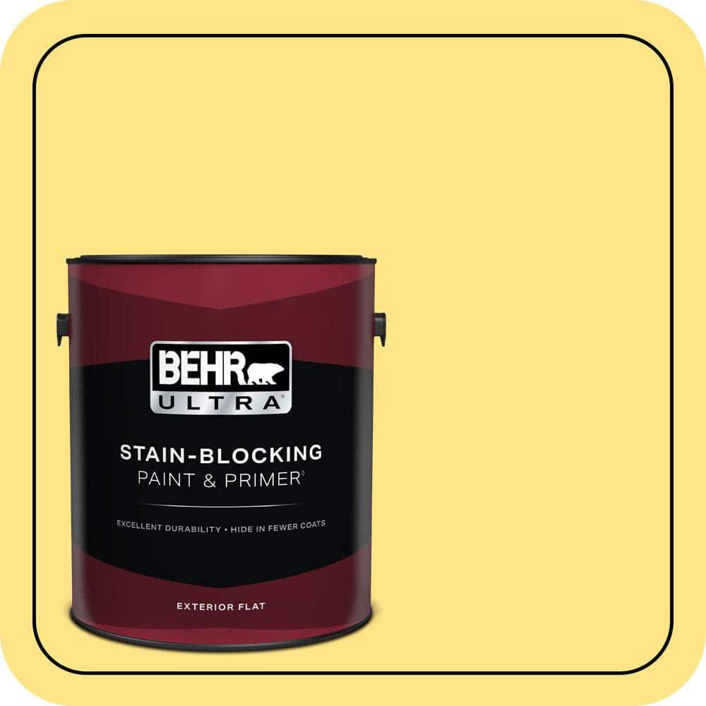 BEHR ULTRA 1 gal. #P300-5 Upbeat Flat Exterior Paint & Primer
