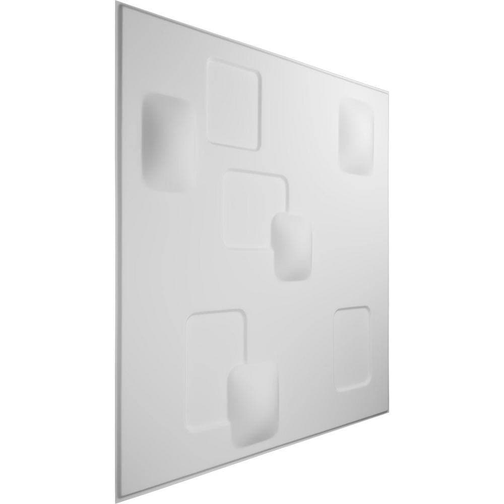 Ekena Millwork 5/8 in. x 19-5/8 in. x 19-5/8 in. PVC White Avila EnduraWall Decorative 3D Wall Panel (2.67 sq. ft.) (3)