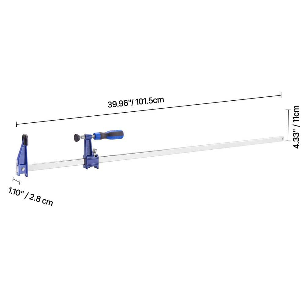 VEVOR Bar Clamps Set for Woodworking, 36 in. Lockable F-Clamp, 600 lbs. Load, 2-1/2 in. Depth, Cast Iron (4-Piece) 2025 update (3)