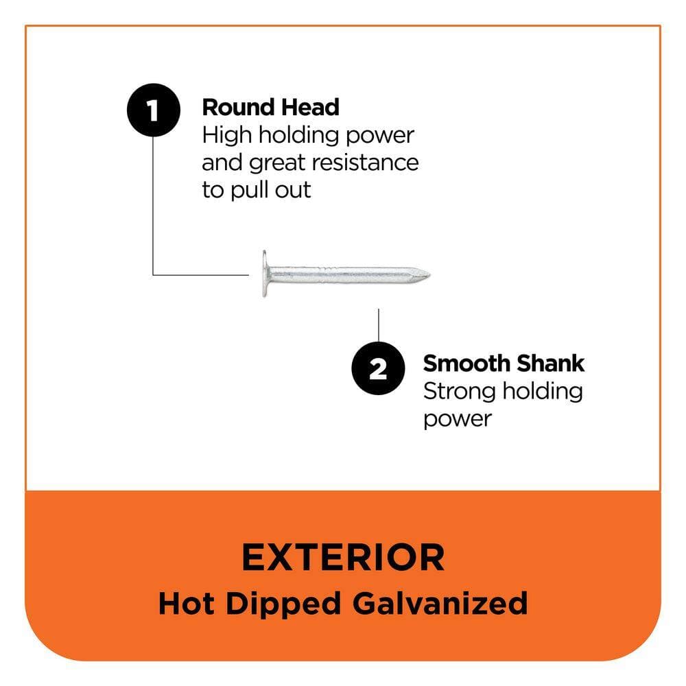 Stinger 1-1/4 in. x 0.120-Gauge 15° Smooth Shank Hot Dipped Galvanized Wire Coil Collated Roofing Nails (7200-Pack) (3)