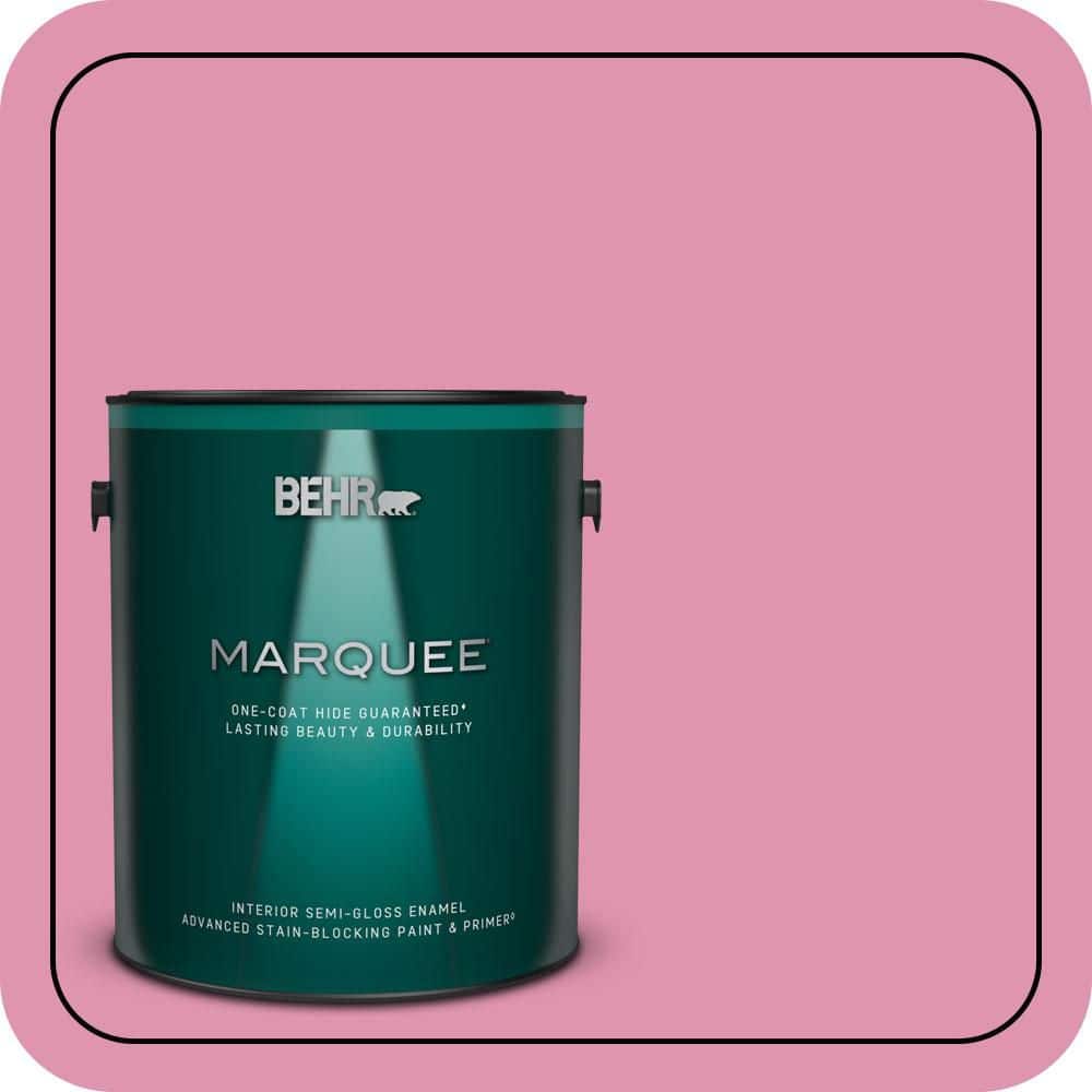 BEHR MARQUEE 1 gal. #P130-4 Its a Girl Semi-Gloss Enamel Interior Paint & Primer