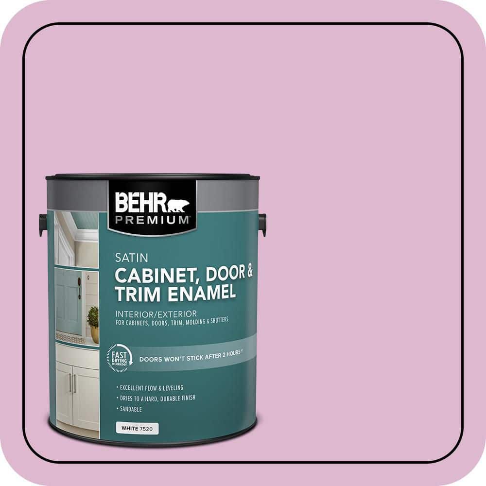 BEHR PREMIUM 1 gal. #M120-3 Pink Wink Satin Enamel Interior/Exterior Cabinet, Door & Trim Paint