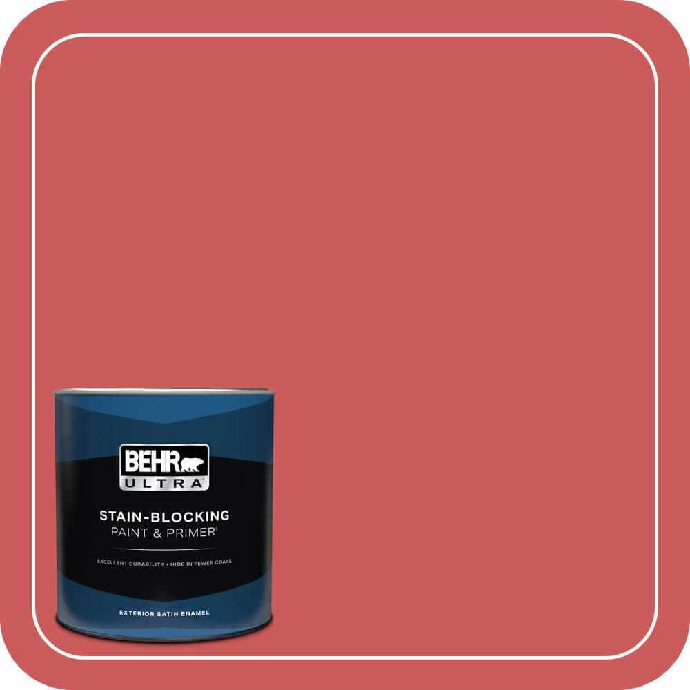 BEHR ULTRA 1 qt. #P160-5 Pinkadelic Satin Enamel Exterior Paint & Primer