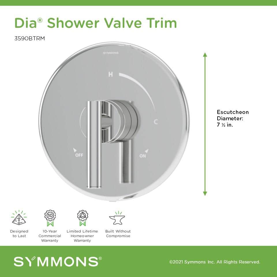 Symmons Dia Shower Valve Handle Trim Kit Wall Mounted with Single Handle (Valve Not Included) (2)