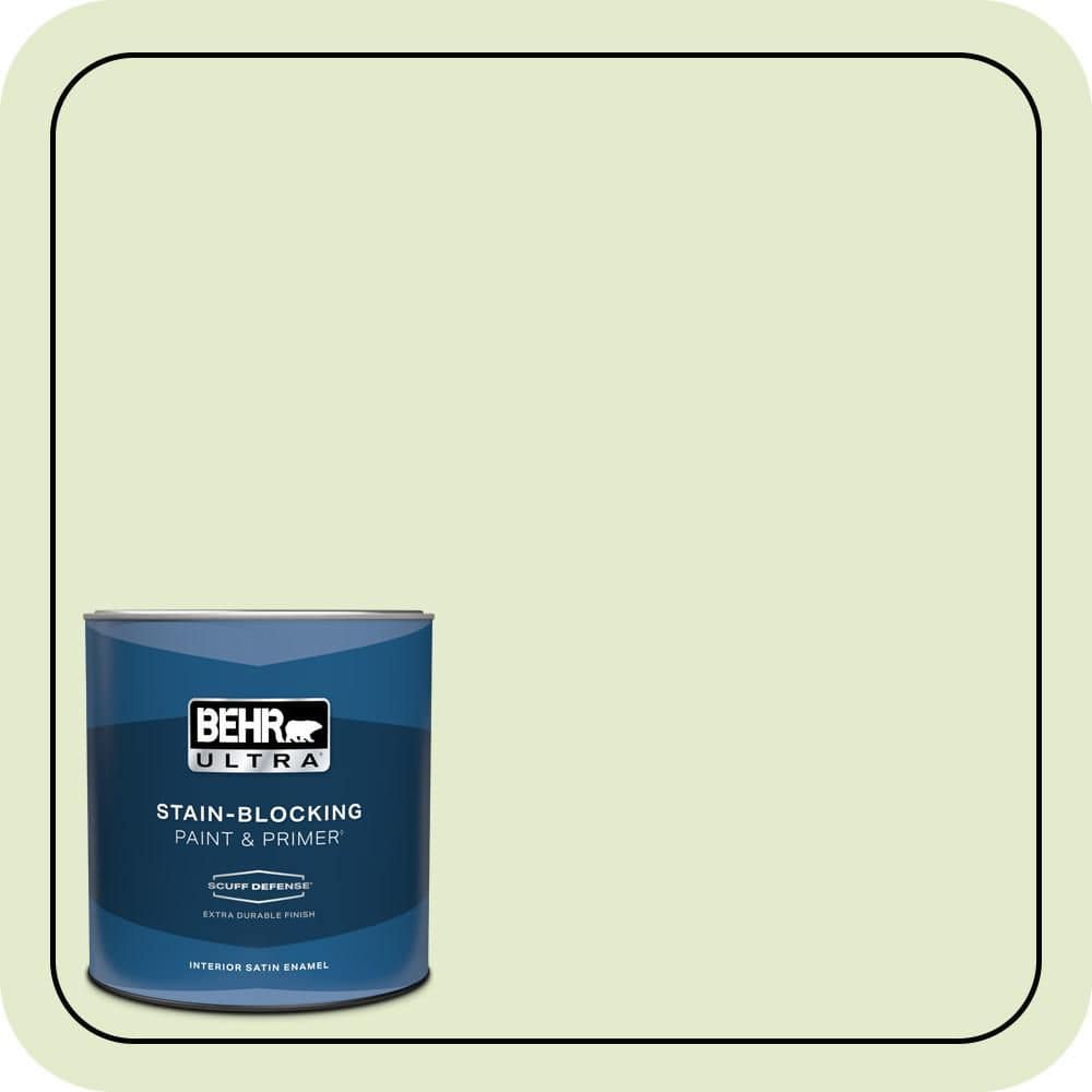 BEHR ULTRA 1 qt. #P370-2 Praying Mantis Extra Durable Satin Enamel Interior Paint & Primer