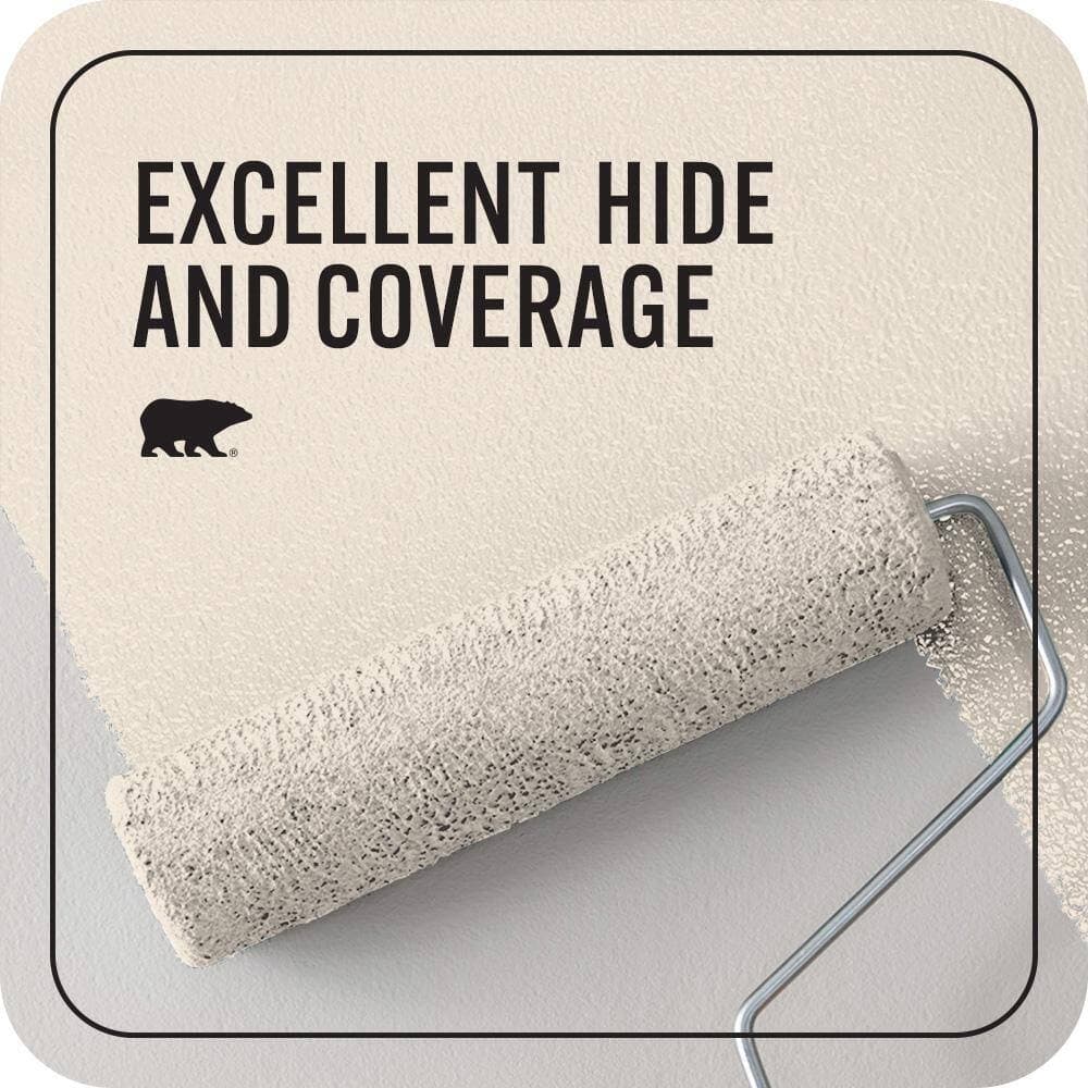 BEHR PREMIUM PLUS #PPU3-04 Ballet White Flat EcoMix Plant-Based & Primer (2)