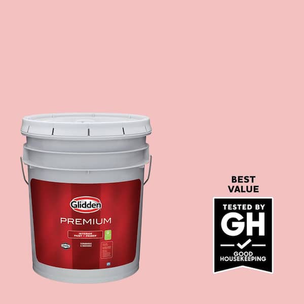 Glidden Premium 5 gal. PPG1187-3 Silver Strawberry Semi-Gloss Interior Latex Paint (2)