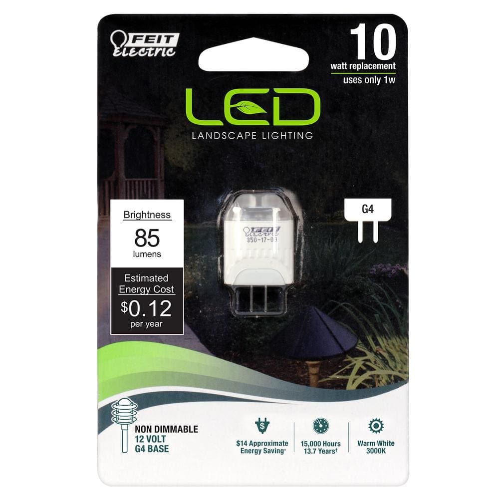 Feit Electric 10-Watt Equivalent Capsule T5 G4 Bi-Pin Base 12-Volt Landscape Garden LED Light Bulb in Warm White (3000K) (1-Pack) (4)