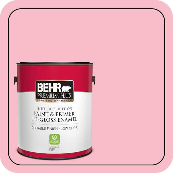 BEHR PREMIUM PLUS #120C-2 Pink Punch Flat Low Odor & Primer (3)