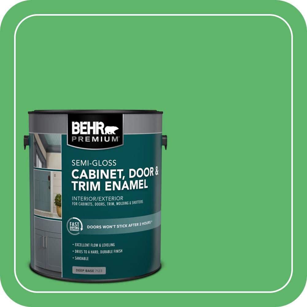 BEHR PREMIUM 1 gal. #P390-6 Lawn Party Semi-Gloss Enamel Interior/Exterior Cabinet, Door & Trim Paint