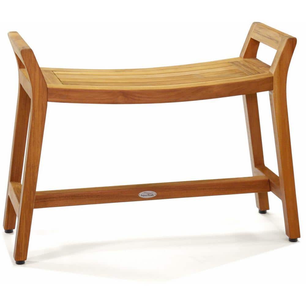AquaTeak Patented 24 in. x 12 in. x 18 in. Asia Ascend Estate Freestanding Teak Shower Bench (1)