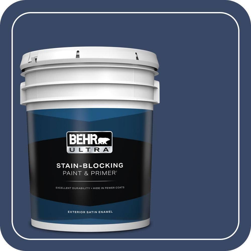 BEHR ULTRA 5 gal. #MQ5-14 Bon Nuit Satin Enamel Exterior Paint & Primer