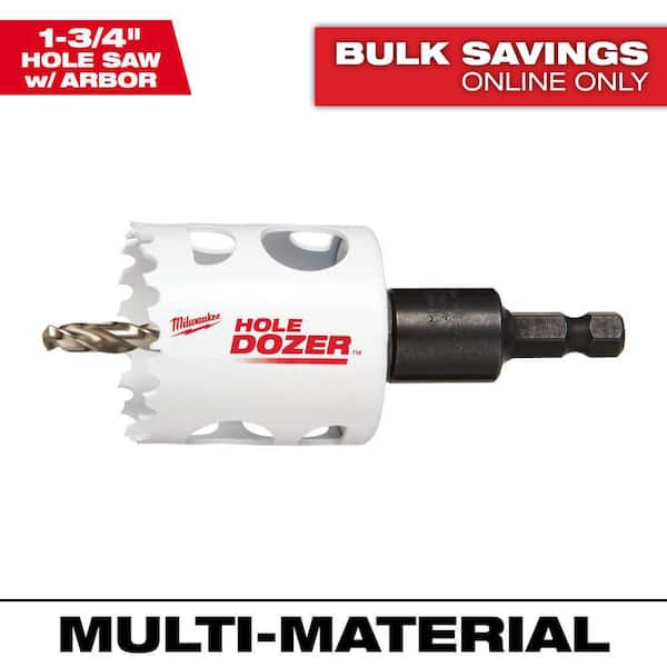 Milwaukee 1-3/4 in. Hole Dozer Bi-Metal Hole Saw with 3/8 in. Arbor & Pilot Bit (2)