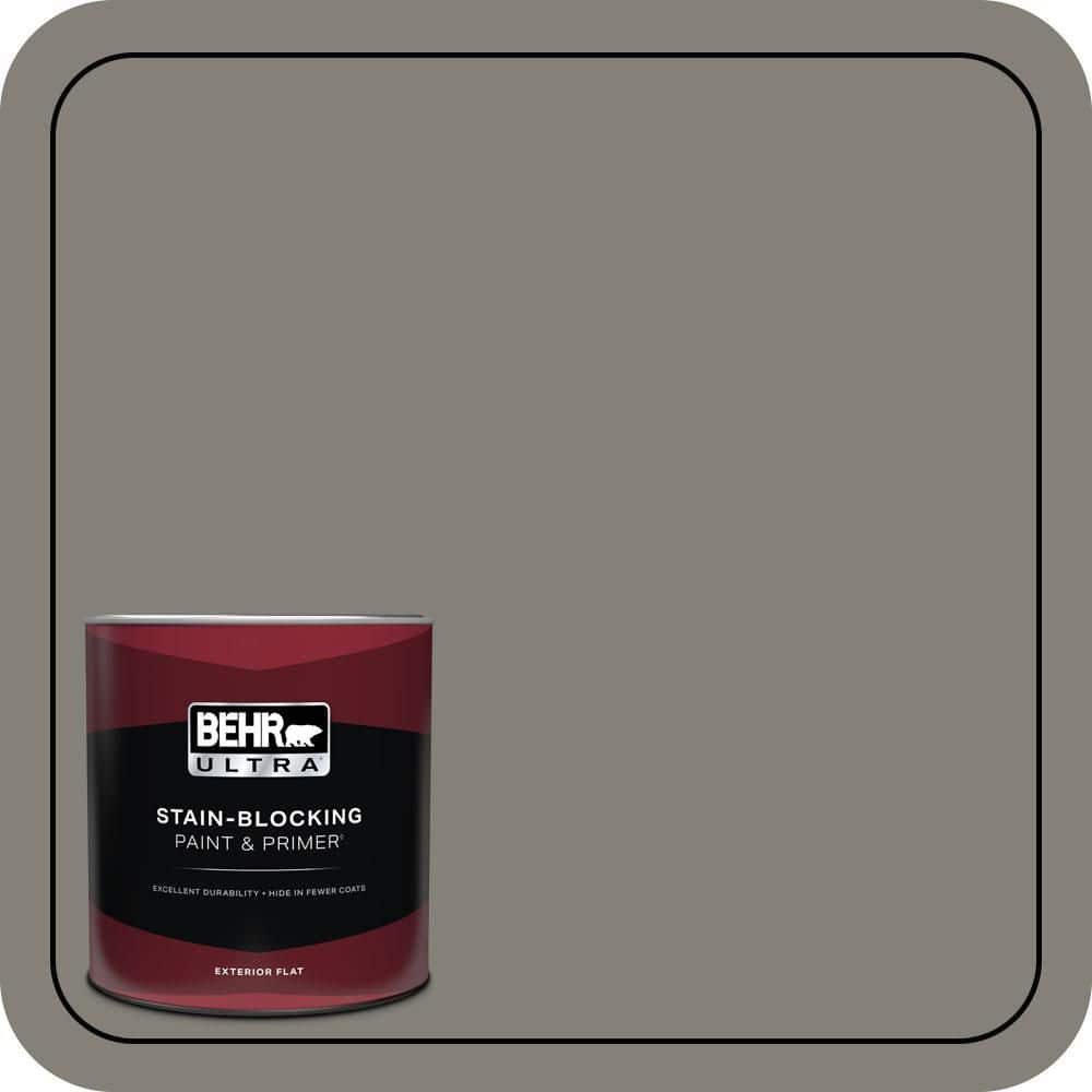 BEHR ULTRA 1 qt. #N360-5A Wood Ash Flat Exterior Paint & Primer