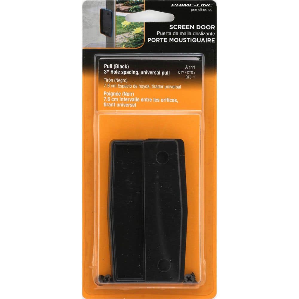 Prime-Line Black Plastic Sliding Screen Door Pull (3)