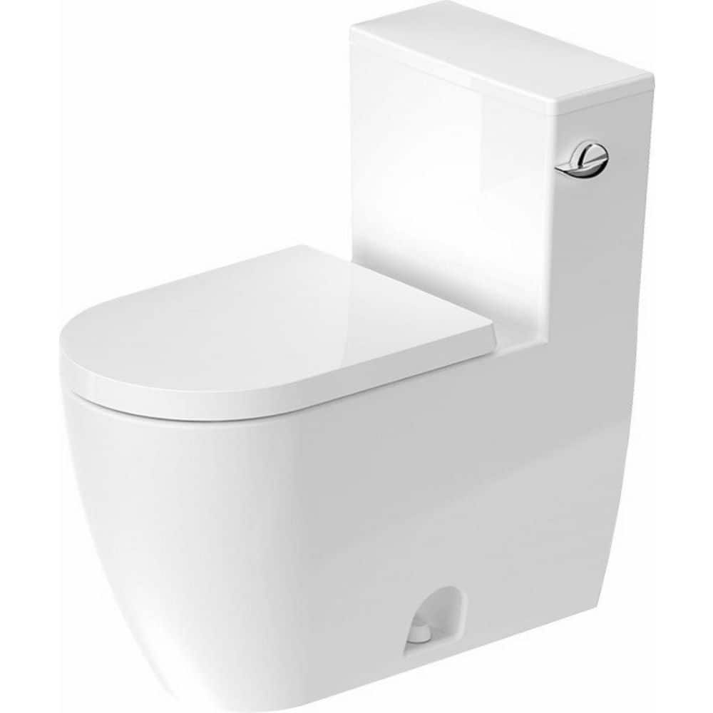 Duravit ME by Starck One-Piece 1.28 GPF Single Flush Elongated Toilet in . White Seat Not Included (1)