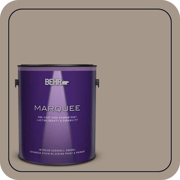 BEHR MARQUEE 1 gal. #N220-4 Shiitake One-Coat Hide Eggshell Enamel Interior Paint & Primer (2)