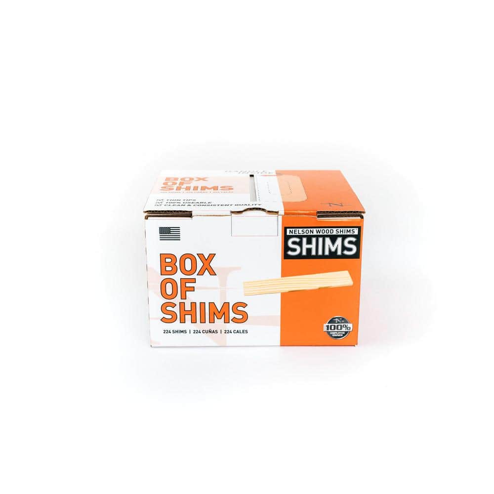 Nelson Wood Shims 8 in. Bulk Box of Pine Shims (224 Shims Per Box) (2)