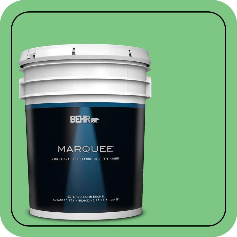 BEHR MARQUEE 5 gal. #P390-5 Garden Stroll Satin Enamel Exterior Paint & Primer