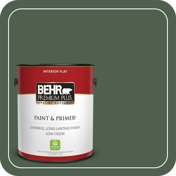 BEHR PREMIUM PLUS #450F-7 Hampton Green Interior/Exterior Paint & Primer Color Sample (3)