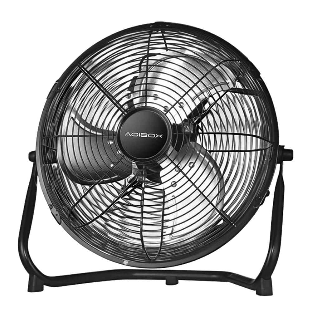 Edendirect 18 in. 3-Speed High-Velocity Industrial Heavy Duty Metal Floor Fan in Black with Tilting Head for Outdoor/Indoor Use (1)