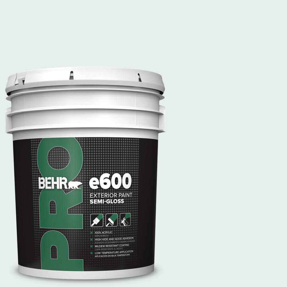 BEHR PRO 5 gal. #W-D-510 Waterfall Mist Semi-Gloss Exterior Paint