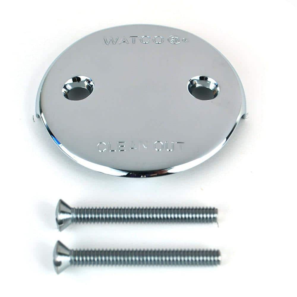 Watco Two-Hole Bathtub Overflow Plate Includes Overflow and Screw Chrome