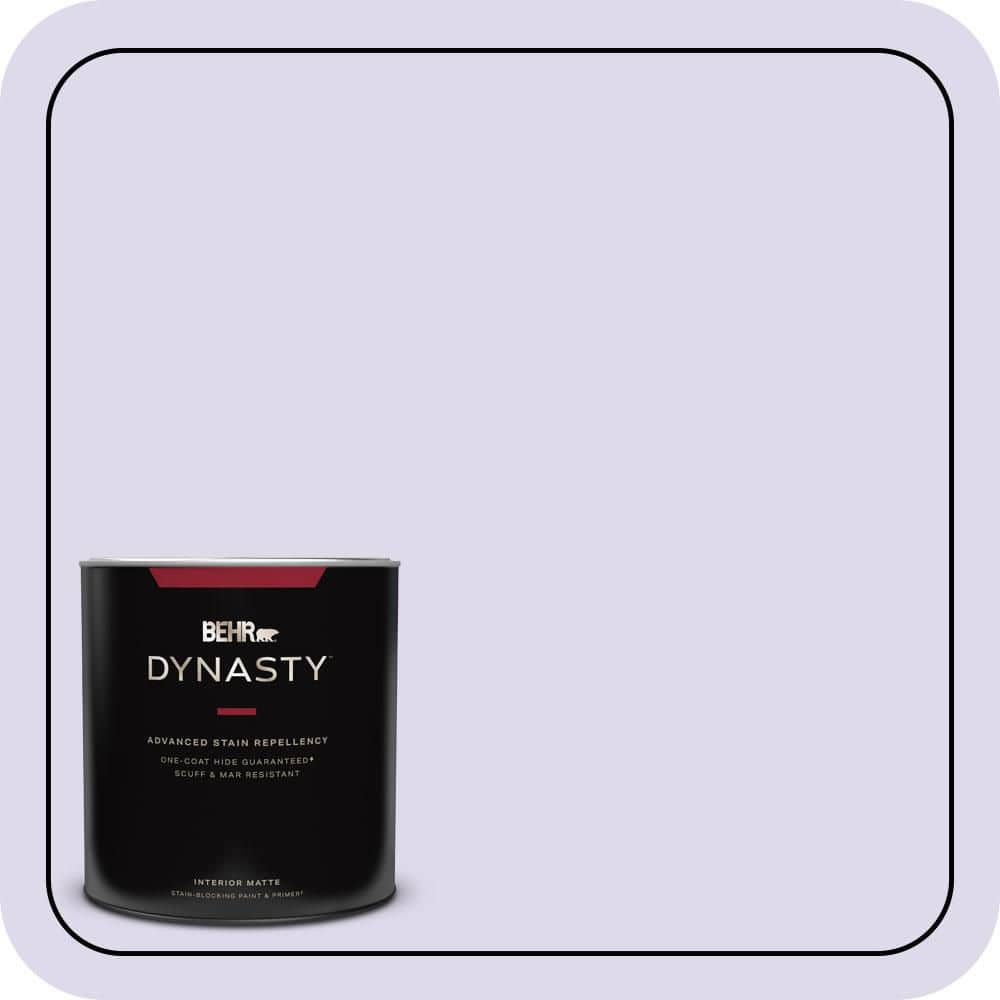 BEHR DYNASTY 1 qt. #640A-2 Misty Violet Matte Interior Stain-Blocking Paint & Primer
