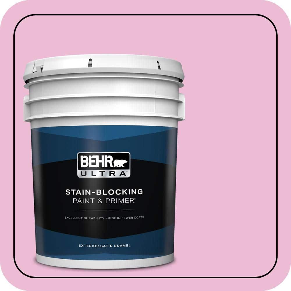 BEHR ULTRA 5 gal. #690A-3 Sweet Taffy Satin Enamel Exterior Paint & Primer