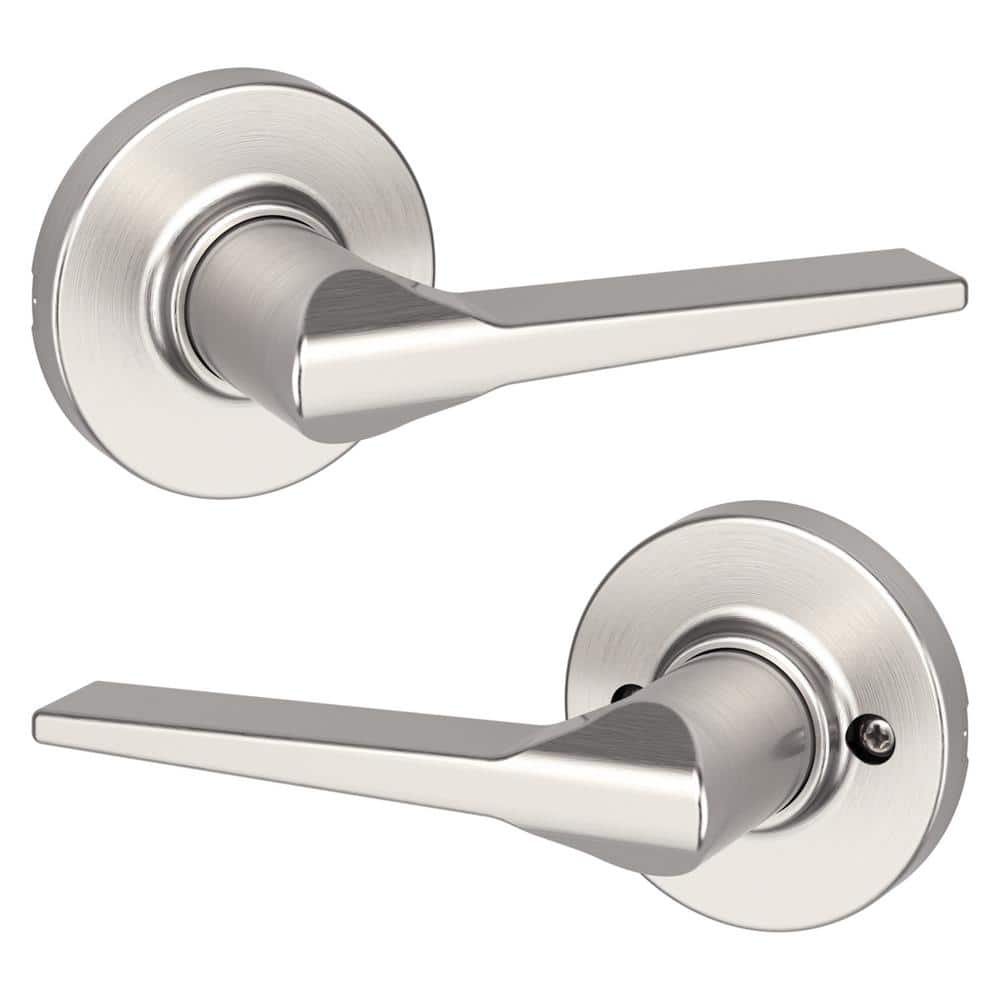Kwikset Hollis Round Rose Satin Nickel Passage Hall/Closet Door Handle
