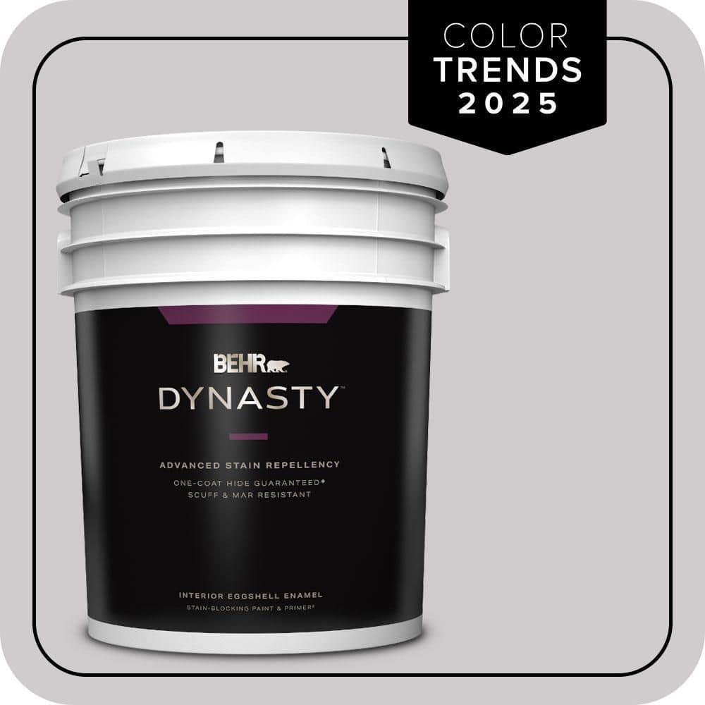 BEHR DYNASTY 5 gal. #MQ3-28 Rock Crystal One-Coat Hide Eggshell Enamel Interior Stain-Blocking Paint & Primer
