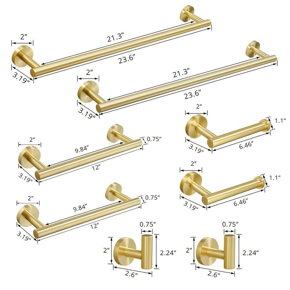 Tahanbath Brushed Nickel Bathroom Accessories Set, Stainless Steel Bathroom Hardware Set (3)