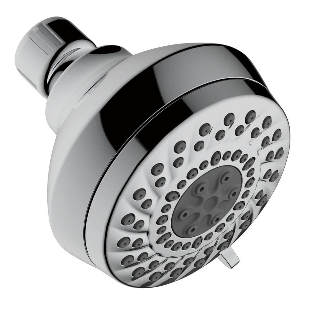 Delta Foundations 3-Spray Patterns 1.75 GPM 3.63 in. Wall Mount Fixed Shower Head in Chrome (2)