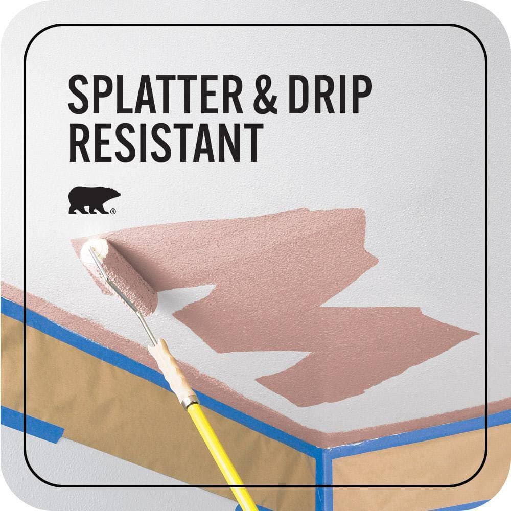 BEHR PREMIUM PLUS 1 gal. #S160-3 Bubble Shell Ceiling Flat Interior Paint & Primer (4)