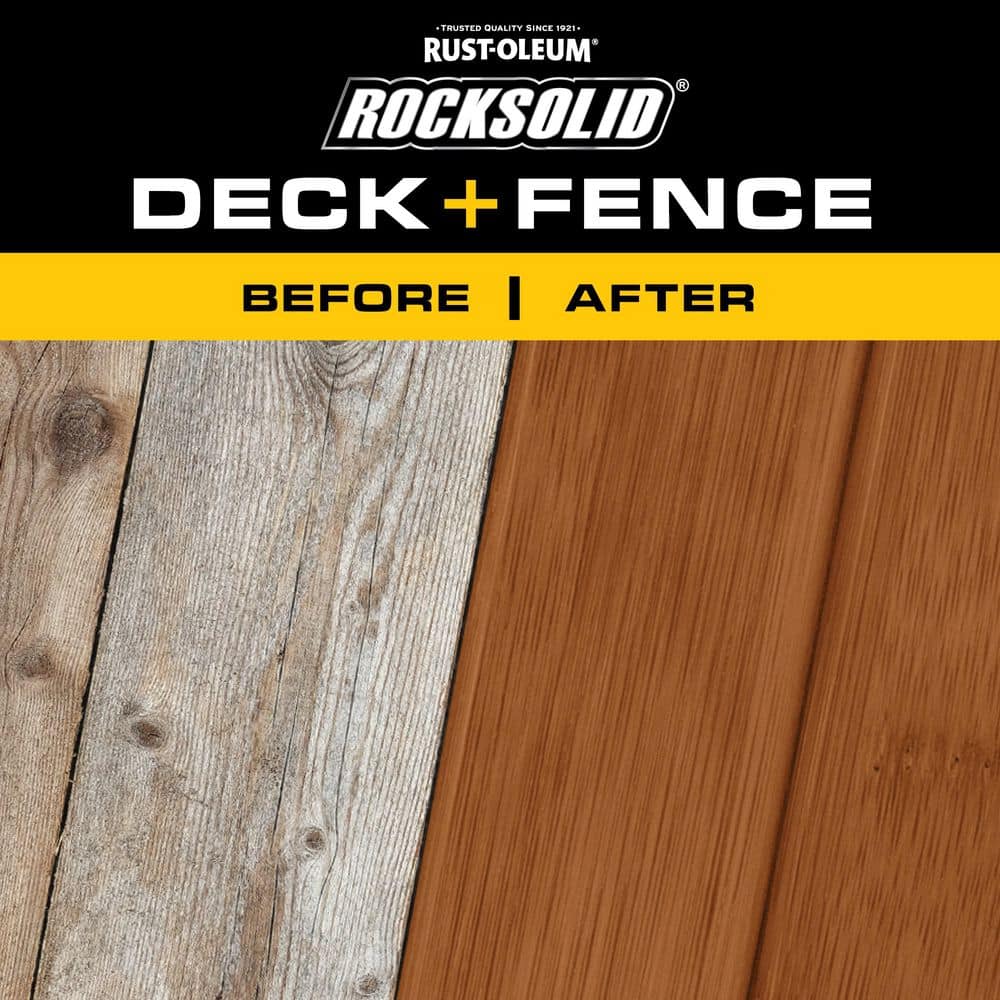 Rust-Oleum RockSolid 1 gal. Cedar Deck and Fence Exterior Wood Stain (Case of 2) (2)
