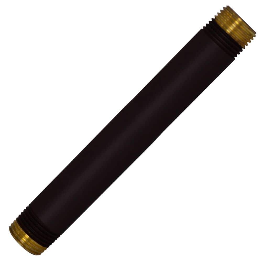Westbrass 1/2 in. x 1/2 ft. IPS Lead-Free Brass Pipe Nipple in Matte Black (1)
