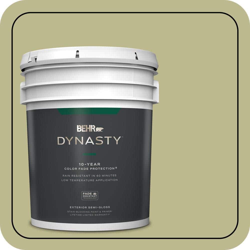BEHR DYNASTY 5 gal. #S340-4 Back to Nature Semi-Gloss Enamel Exterior Stain-Blocking Paint & Primer