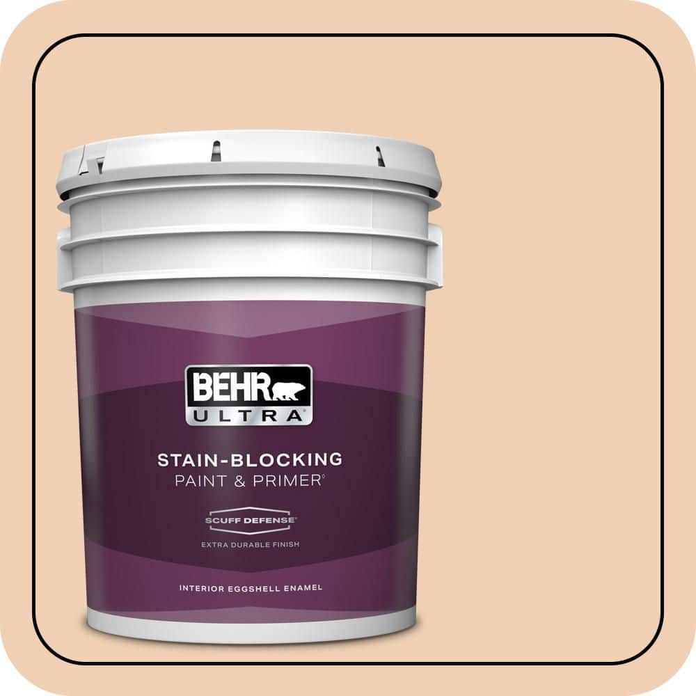 BEHR ULTRA 5 gal. #PPU3-07 Pale Coral Extra Durable Eggshell Enamel Interior Paint & Primer
