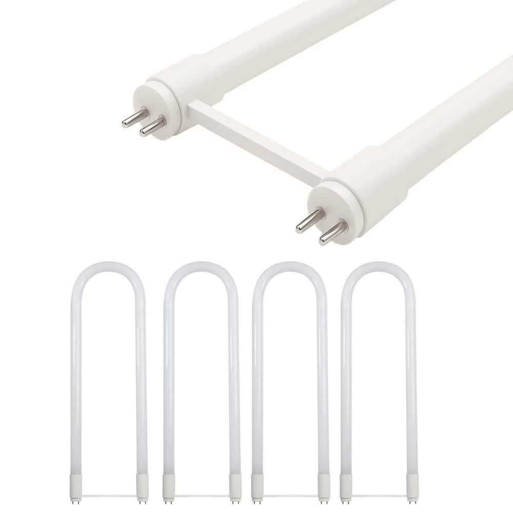 Feit Electric 15-Watt 6 in. T8 G13 Type AB Plug & Play and Ballast Bypass Linear U-Bend LED Tube Light Bulb, Cool White 4000K (4-Pack)