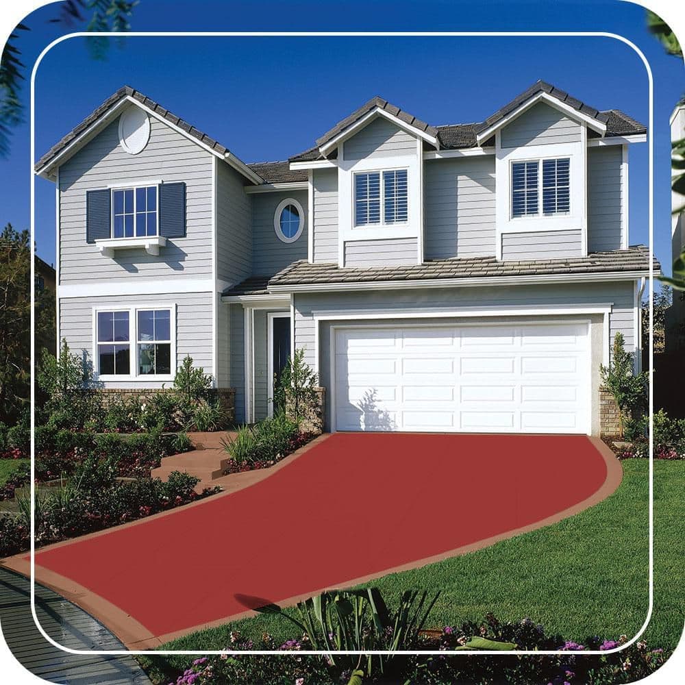 BEHR PREMIUM #Red Self-Priming 1-Part Epoxy Satin Interior/Exterior Concrete and Garage Floor Paint (3)