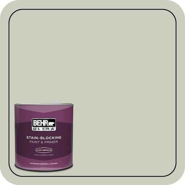 BEHR PREMIUM PLUS #PPU10-11 Sliced Cucumber Enamel Interior/Exterior Paint & Primer Color Sample (4)