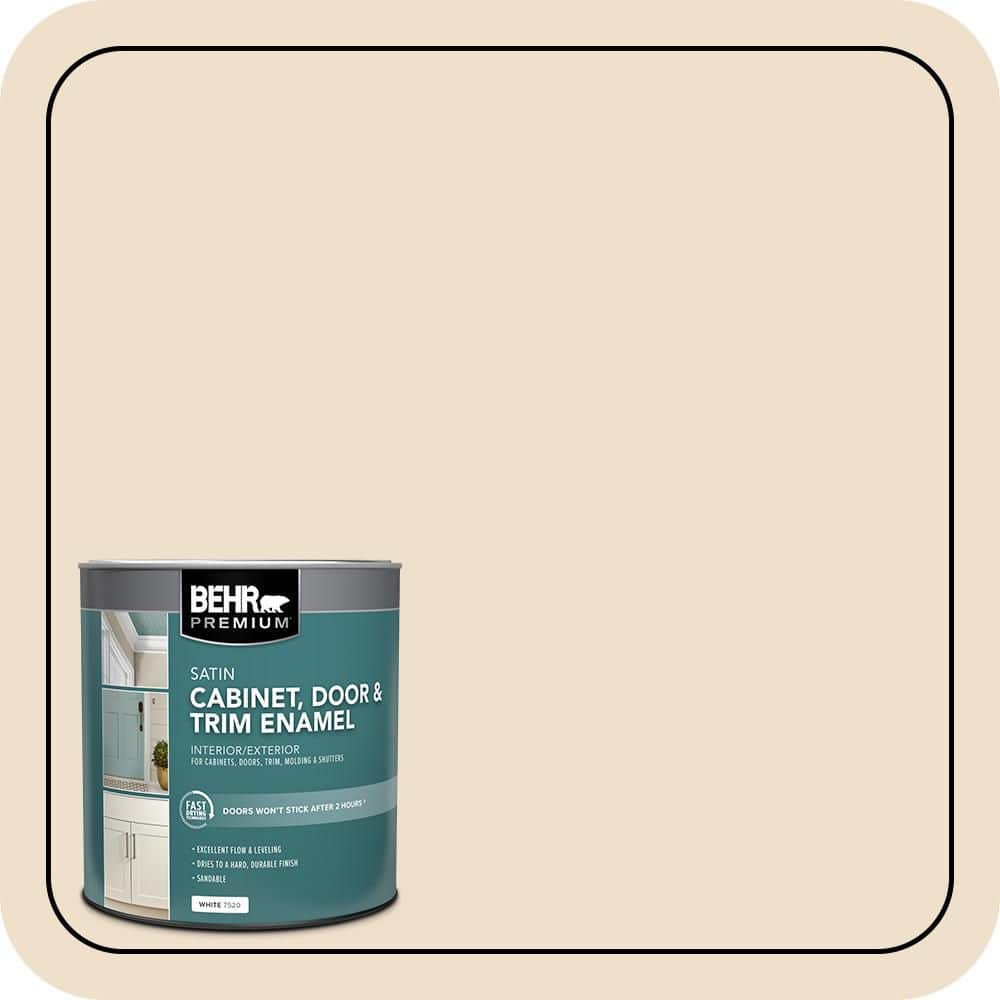 BEHR PREMIUM 1 qt. #N280-1 Scroll Satin Enamel Interior/Exterior Cabinet, Door & Trim Paint (1)