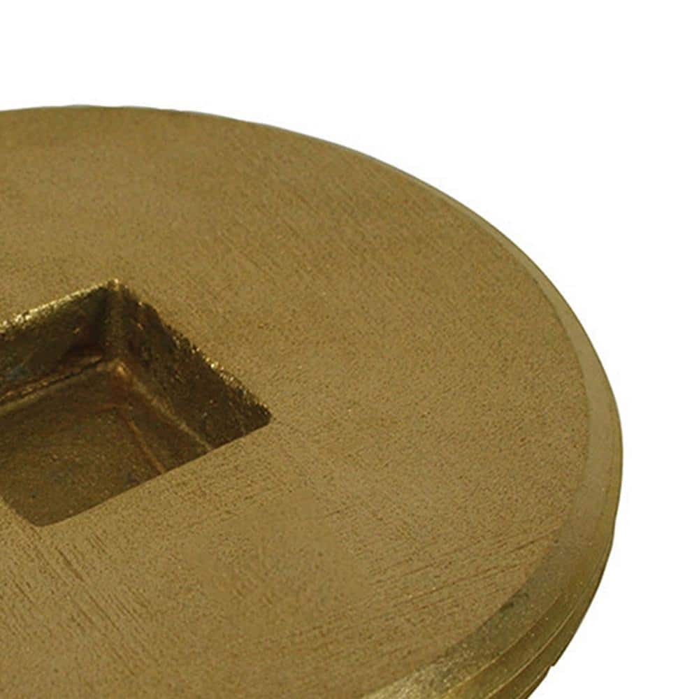 JONES STEPHENS 3 in. Countersunk Brass Cleanout Plug 3-3/8 in. O.D. for DWV (4)