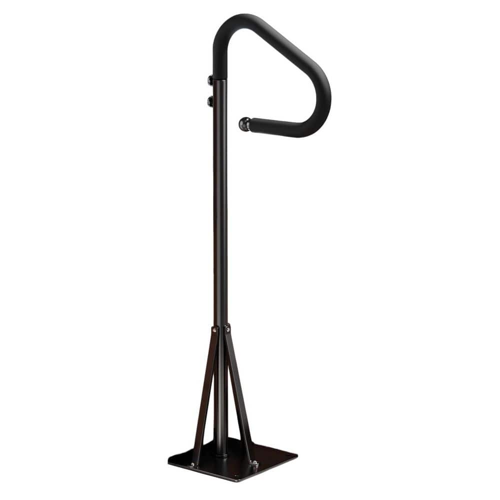 Unbranded 0.75 ft. Powder-Coated Metal Black Handrail 360 Swivel Anti-Slip Grip for Hot Tubs Pools Swim Spas 1-Piece (1)