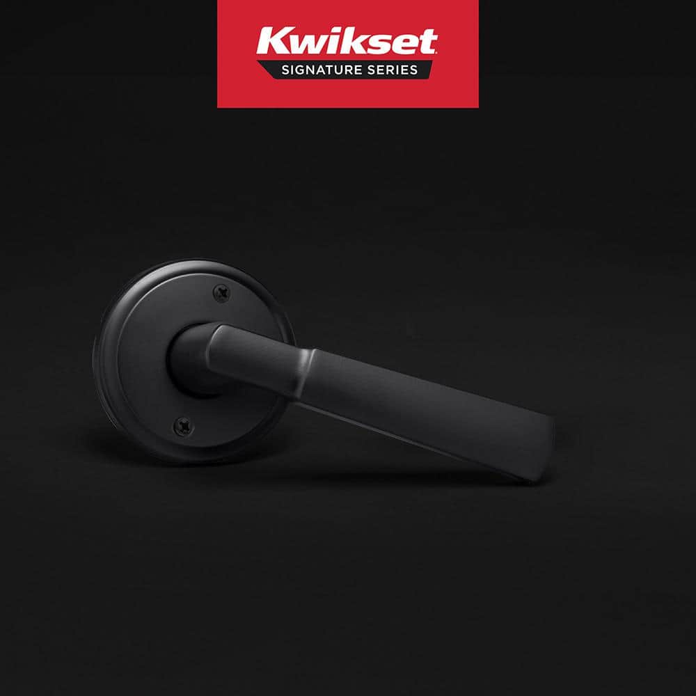 Kwikset Perth Matte Black Reversible Half-Dummy Door Handle (2)