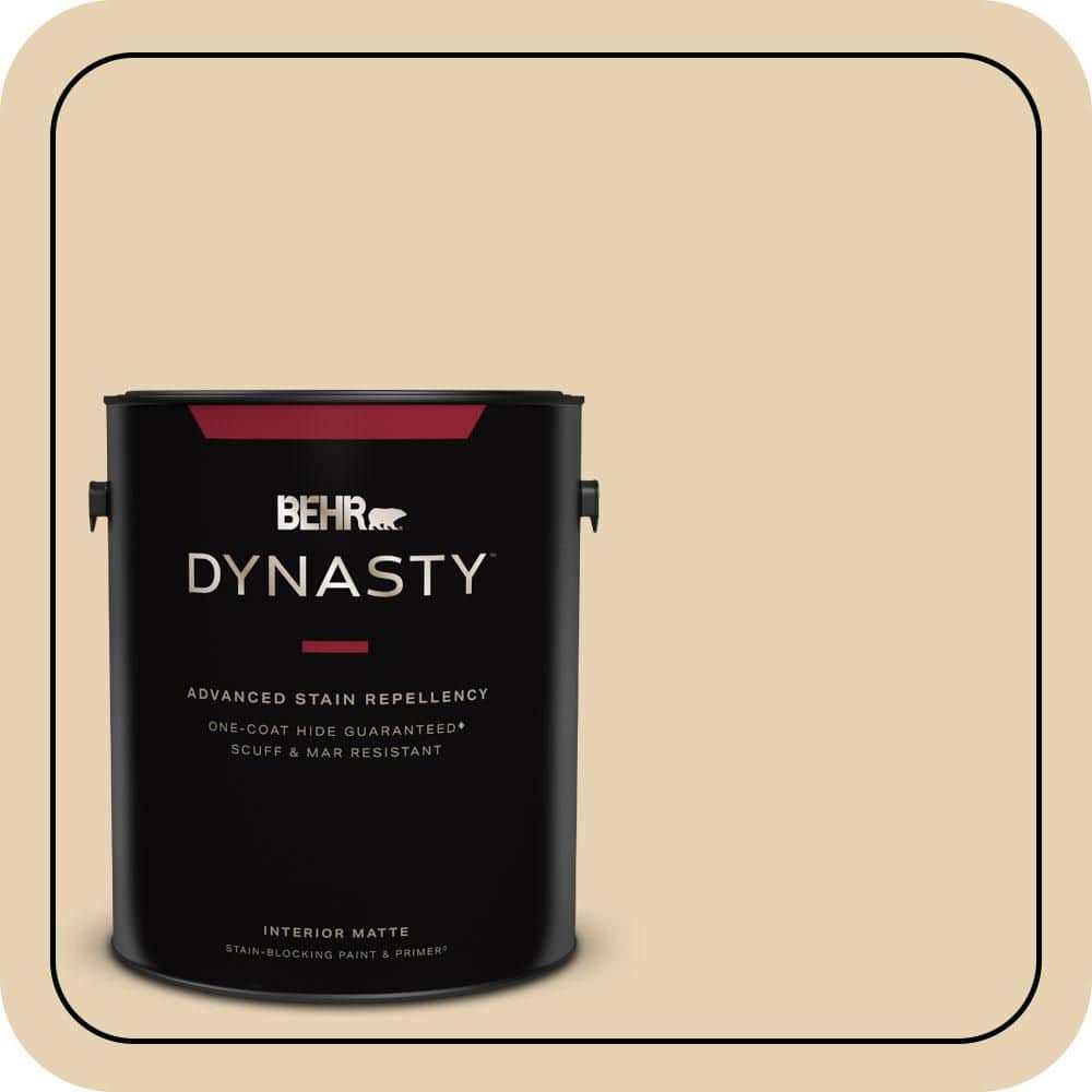 BEHR DYNASTY 1 gal. #S310-2 Journal White Matte Interior Stain-Blocking Paint & Primer