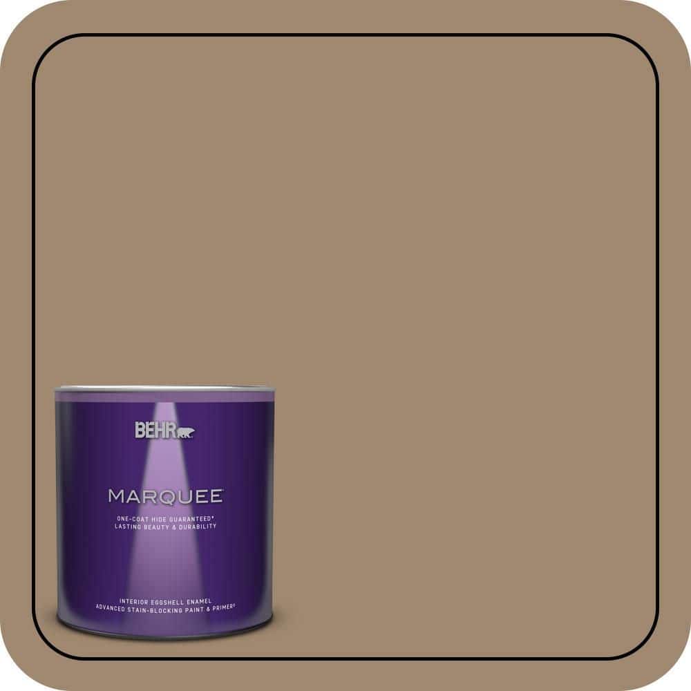 BEHR MARQUEE 1 qt. #700D-5 Toffee Crunch One-Coat Hide Eggshell Enamel Interior Paint & Primer