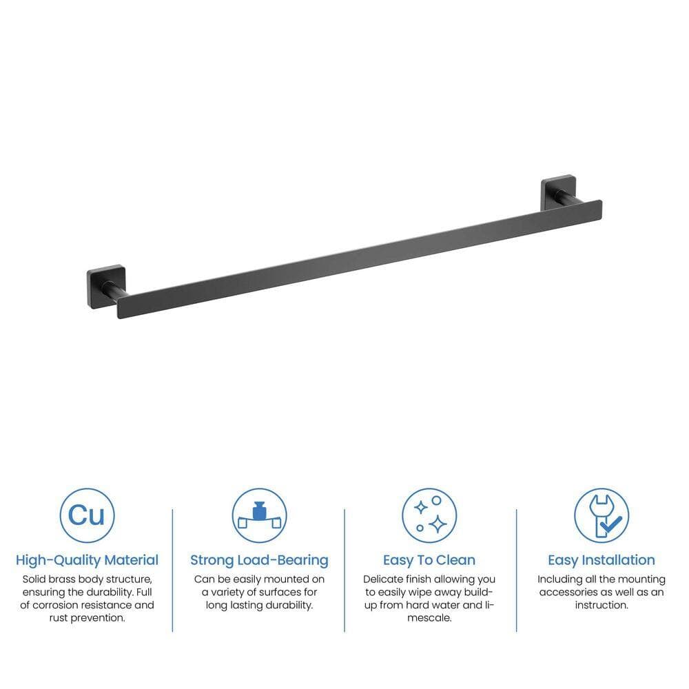 KIBI Bathroom Accessories Wall Mounted Towel Bar (4)