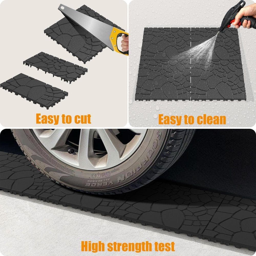 EPIPHANY DOUBLED INC 1 ft. x 1 ft. Plastic Grey DIY Module Interlocking Decking Tiles Floor Tile 44 pcs (3)